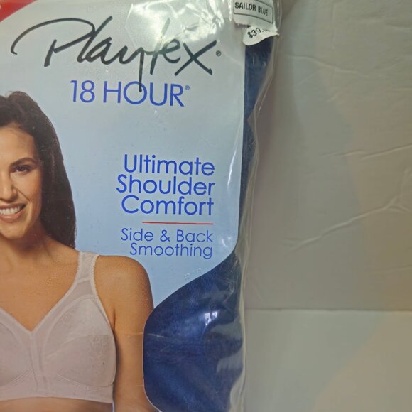 Playtex 18 Hour Ultimate Shoulder Comfort Bra Size 42C Sailor Blue - Picture 4 of 4